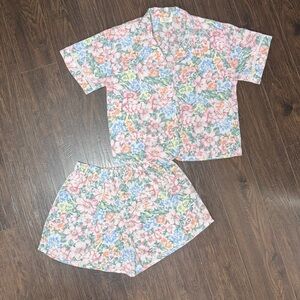 VICTORIA’S SECRET FLORAL SHORTS PJS SET